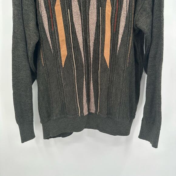 Norm Thompson Mens 3D Knit Sweater SIze‎ XL Wool Blend Grandpa Textured Cozy - Picture 10 of 10